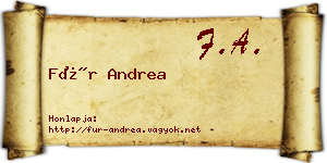 Für Andrea névjegykártya